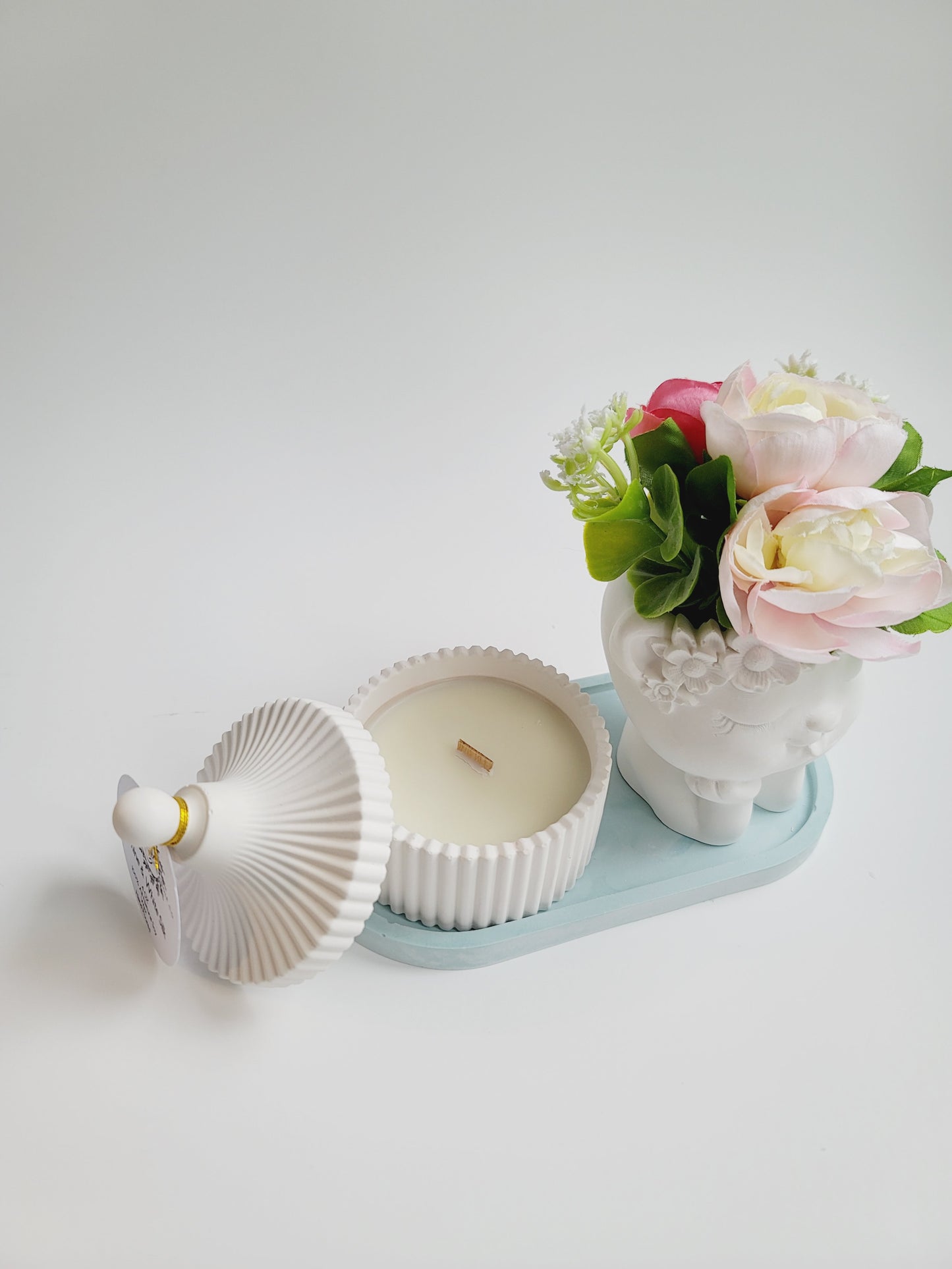 Cement Table Decor - Cat