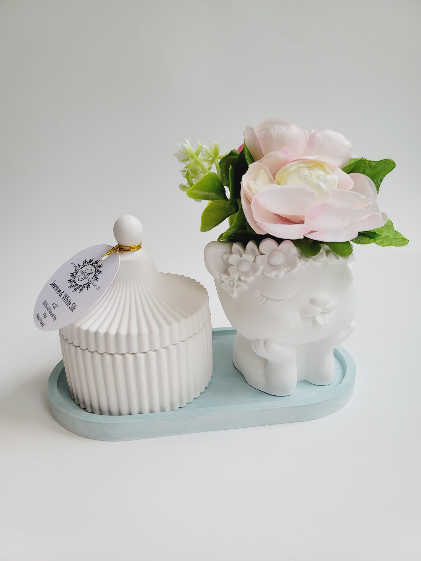 Cement Table Decor - Cat